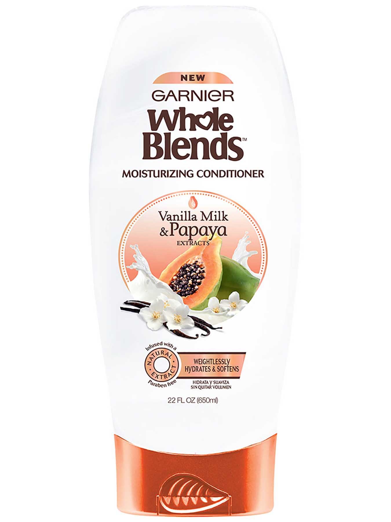 Front view of Moisturizing Conditioner with Vanilla Milk and Papaya Extracts.